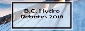B.C. Hydro Rebates 2018