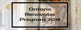 Ontario Renovates Program 2018