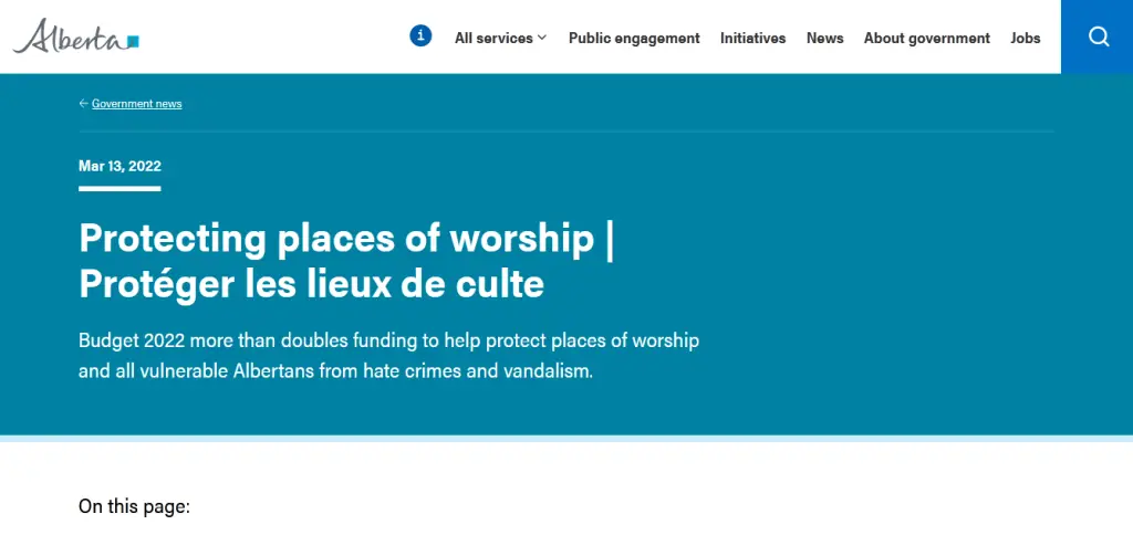 Alberta Security Infrastructure Program