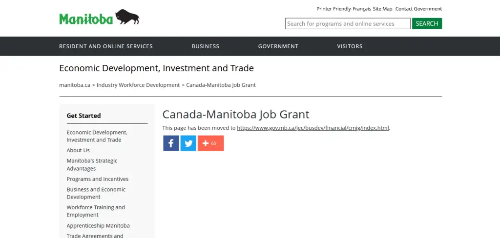 Canada-Manitoba Job Grant
