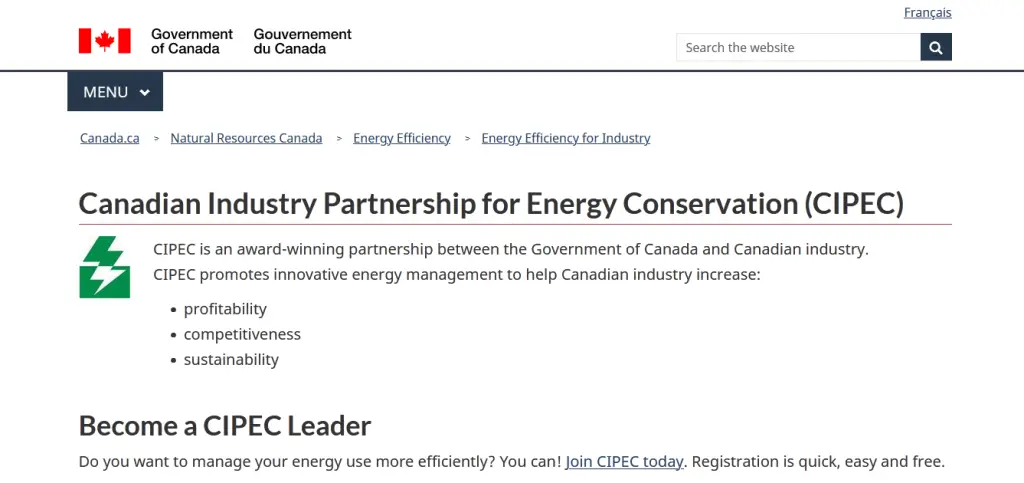 Canadian Industry Program for Energy Conservation (CIPEC)