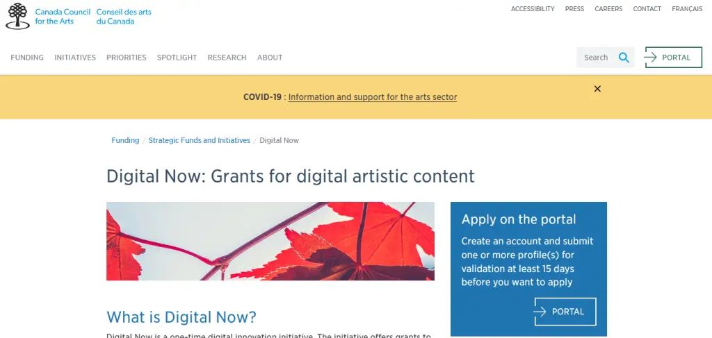 Digital Now Grants for digital artistic content Canada Council for the Arts