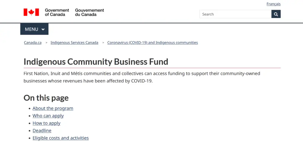 Indigenous Community Business Fund