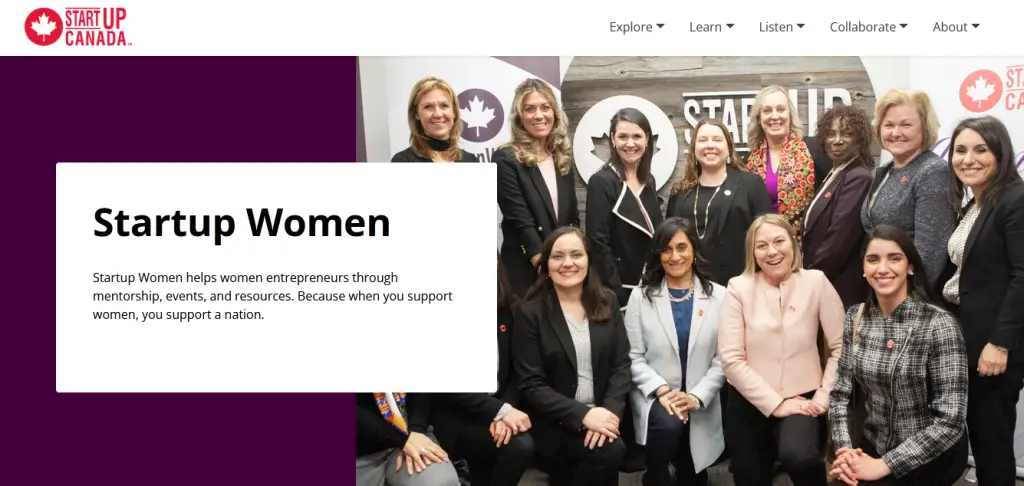 Startup Women Program by Startup Canada