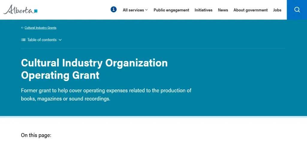 Alberta Media Fund (AMF) – Cultural Industry Organization Operating Grant