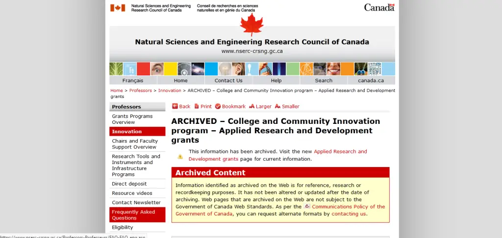 Applied Research and Development (ARD) Grant