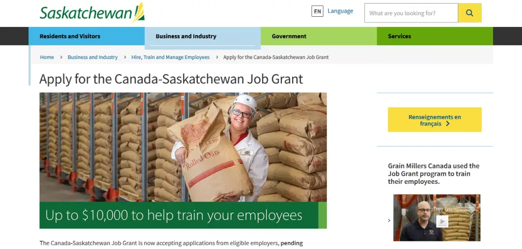 Canada-Saskatchewan Job Grant