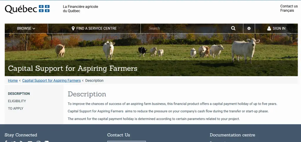 Capital Support for Aspiring Farmers