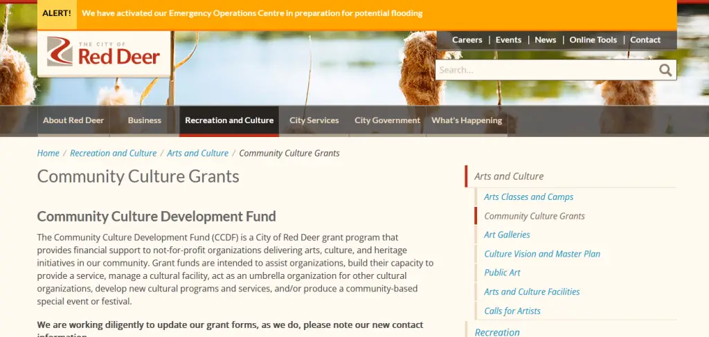 Community Culture Grants by The City of Red Deer
