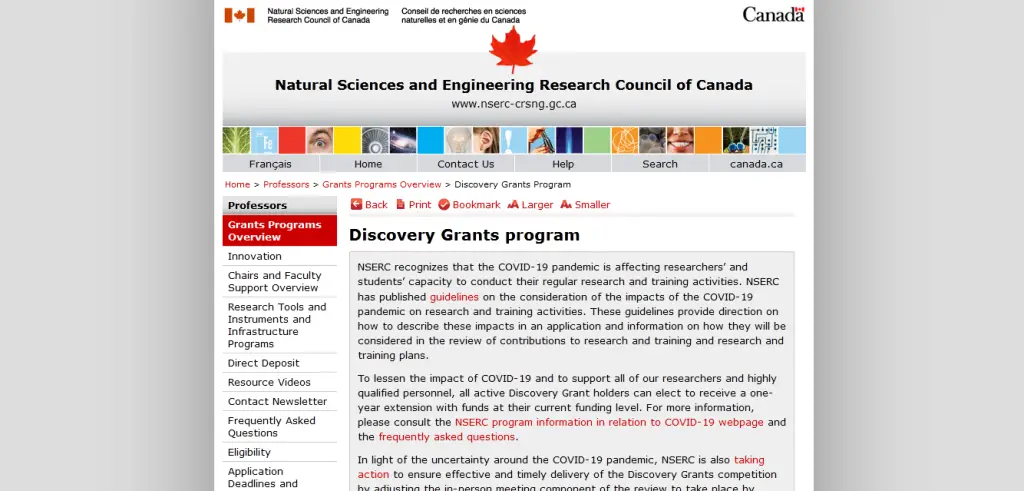 Discovery Grants program