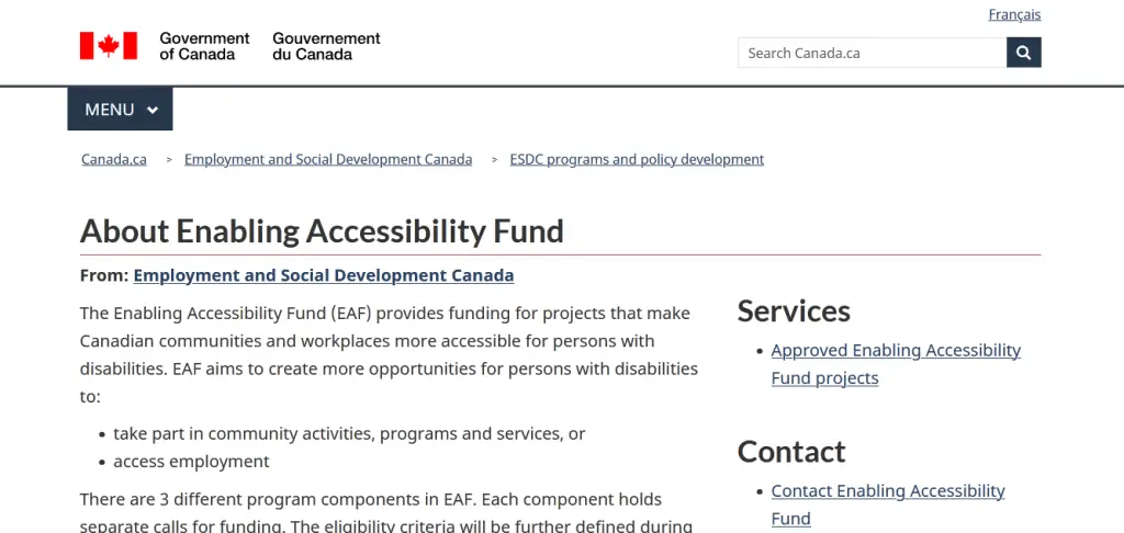 Enabling Accessibility Fund