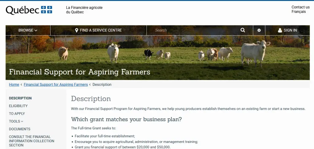 Financial Support for Aspiring Farmers