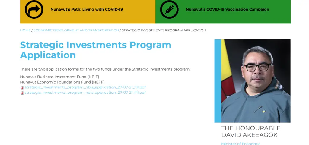 Program for Strategic Investments by the Government of Nunavut