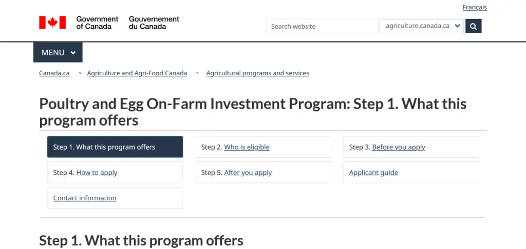 Poultry and Egg On-Farm Investment Program