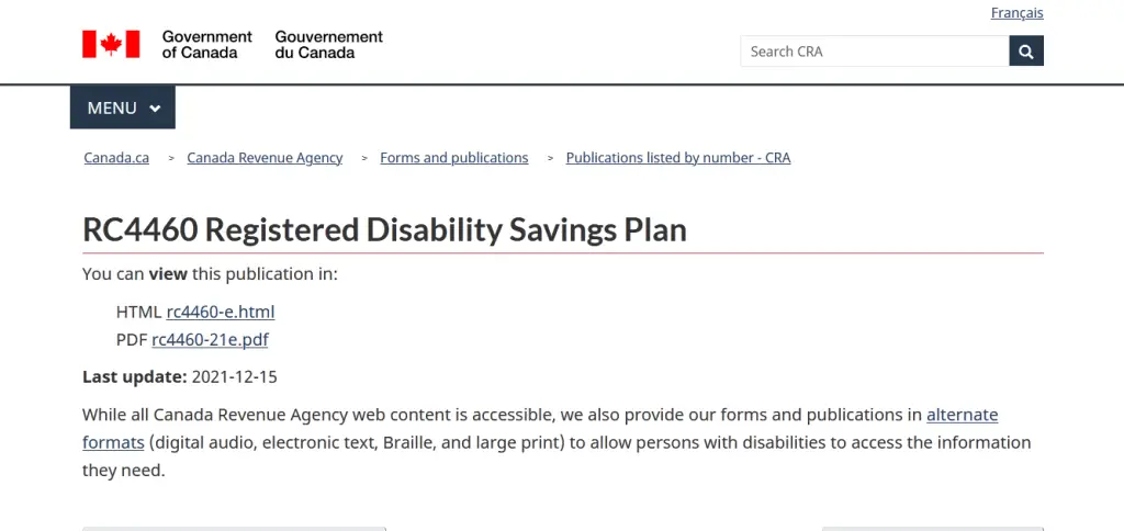Registered disability savings plan (RDSP)