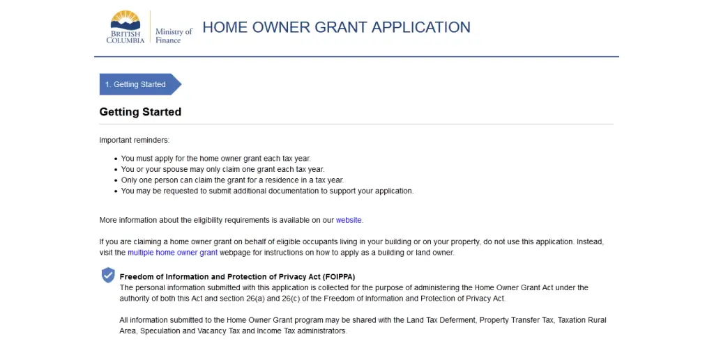 Best Grant for Home Owner Seniors in British Columbia