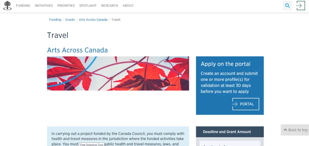 Canada Council for the Arts Travel Grants