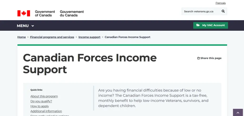 Canadian Forces Income Support