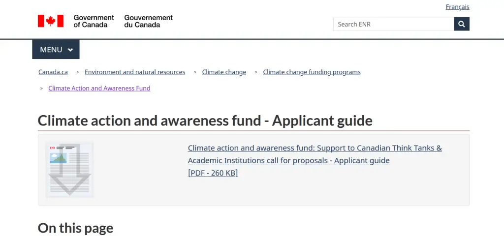 Climate Action and Awareness Fund