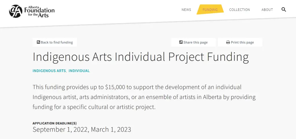Indigenous Arts Individual Project Funding