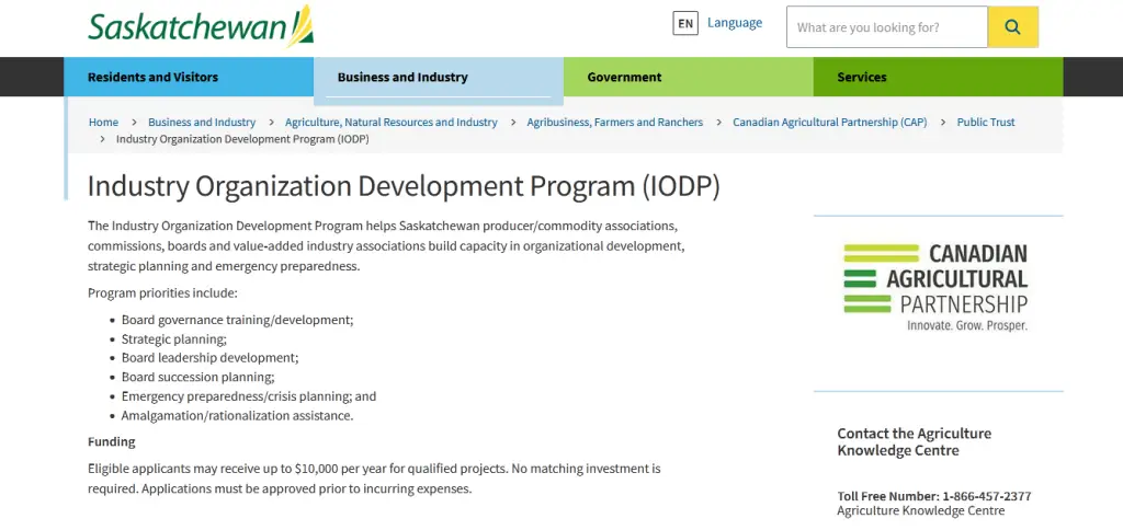 Industry Organization Development Program (IODP)