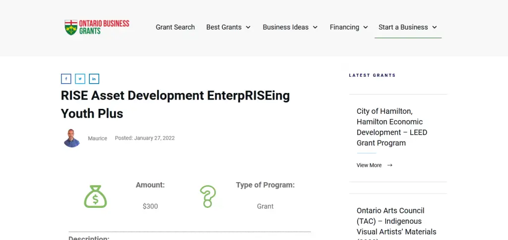 RISE Asset Development EnterpRISing Youth Plus