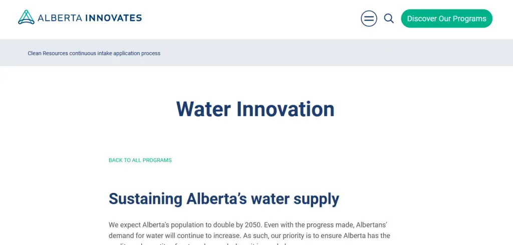 Water Innovation Program
